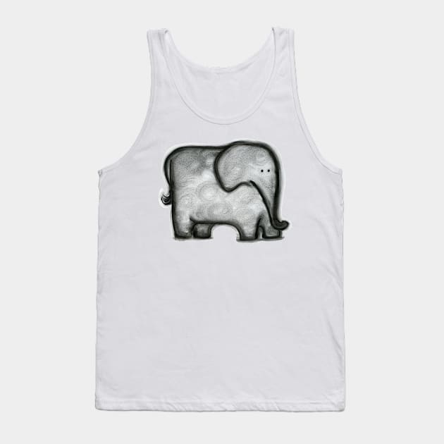Baby elephant (cut-out) Tank Top by FJBourne